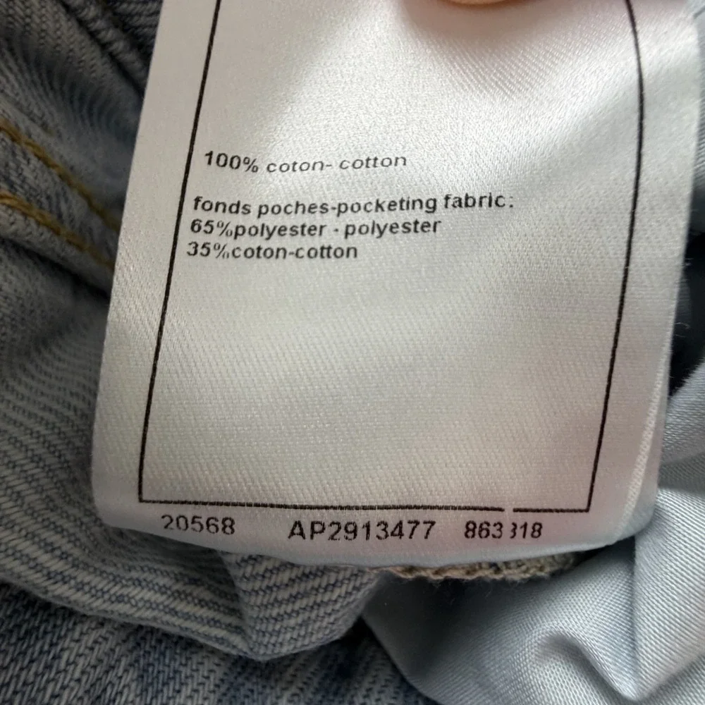 CHANEL CC Logo Monogram Jeans 38 Light Blue Denim Designer Pants - Picture 9 of 16